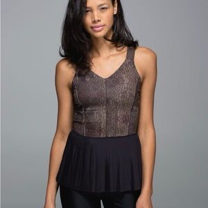 Lululemon City Tank Golden Godess Cashew Multi / Black